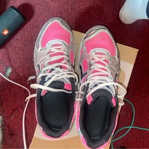 Stylish Pink and Silver Women's Sneakers